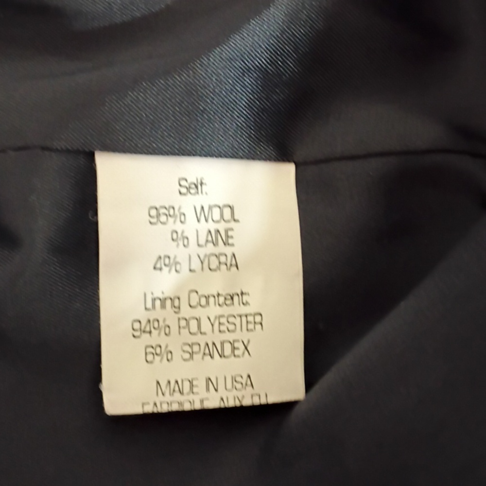 Theory Vintage Blue Stretch Wool 2 Button Fitted Blazer Jacket Size 8 - Picture 5 of 12